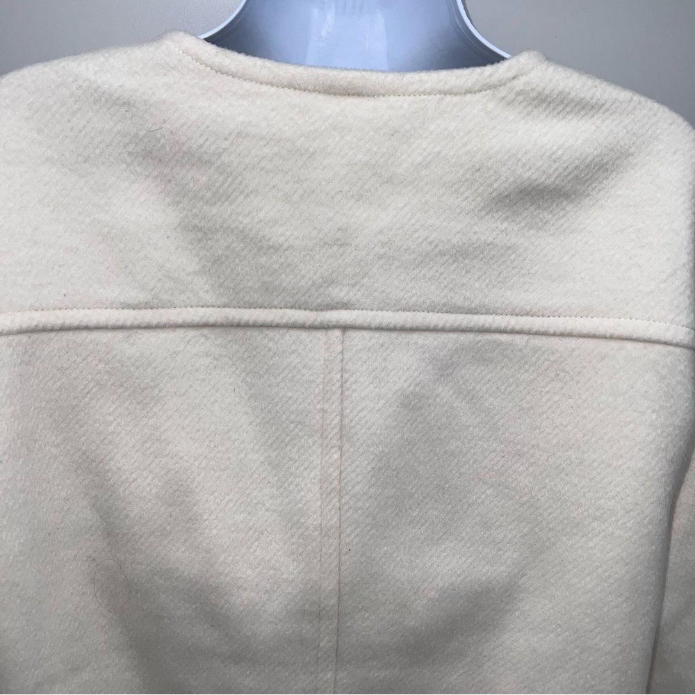 Abercrombie & Fitch Short Wool Blend Jacket w/Detachable Scarf Collar- size L - Picture 5 of 16